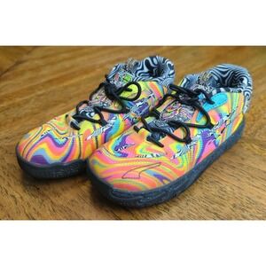 Dexter's Laboratory x Puma MB.03 MELO 10C Youth Poison Pink-Fluro Orange Pes EUC